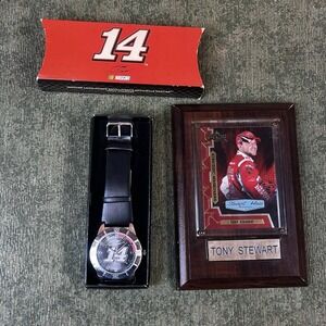 Tony Stewart  Watch‎ Men Black Red Logo Dial NASCAR Need Battery w/ Sports Card